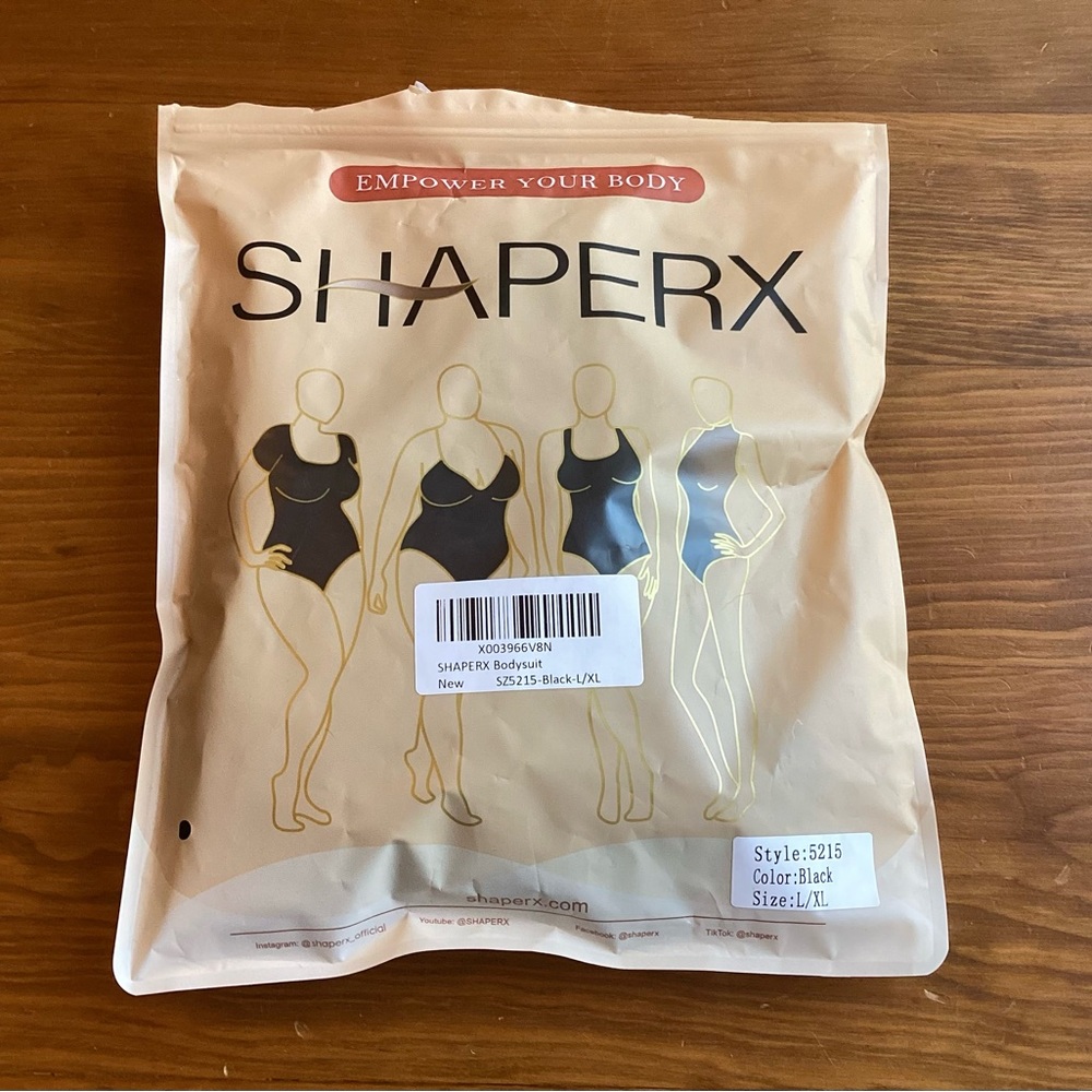 ShaperX Black Bodysuit